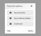 Enable collectors to pay in stablecoin, even if the artist has a default listing (only receives XTZ)